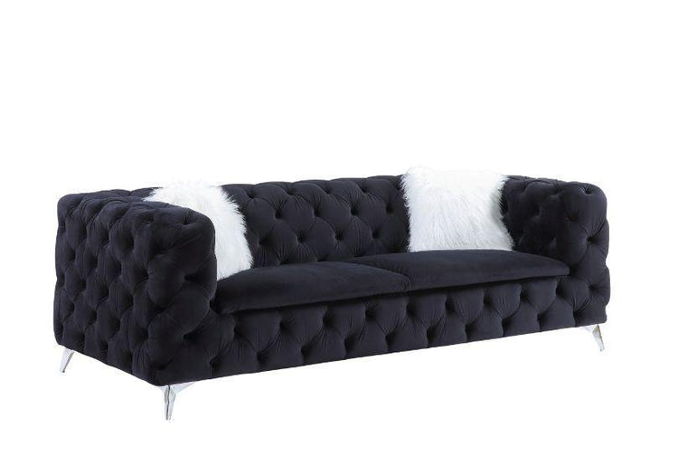 ACME - Phifina - Sofa - Black Velvet - 5th Avenue Furniture