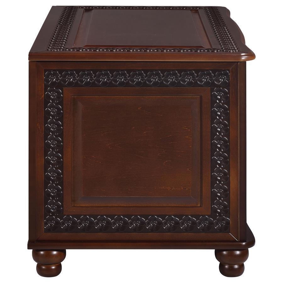 CoasterElevations - Finlay - Flip Open Storage Cedar Chest - Deep Tobacco - 5th Avenue Furniture