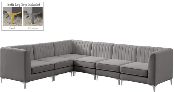 Meridian Furniture - Alina - 6 Pc. Sectional - 5th Avenue Furniture
