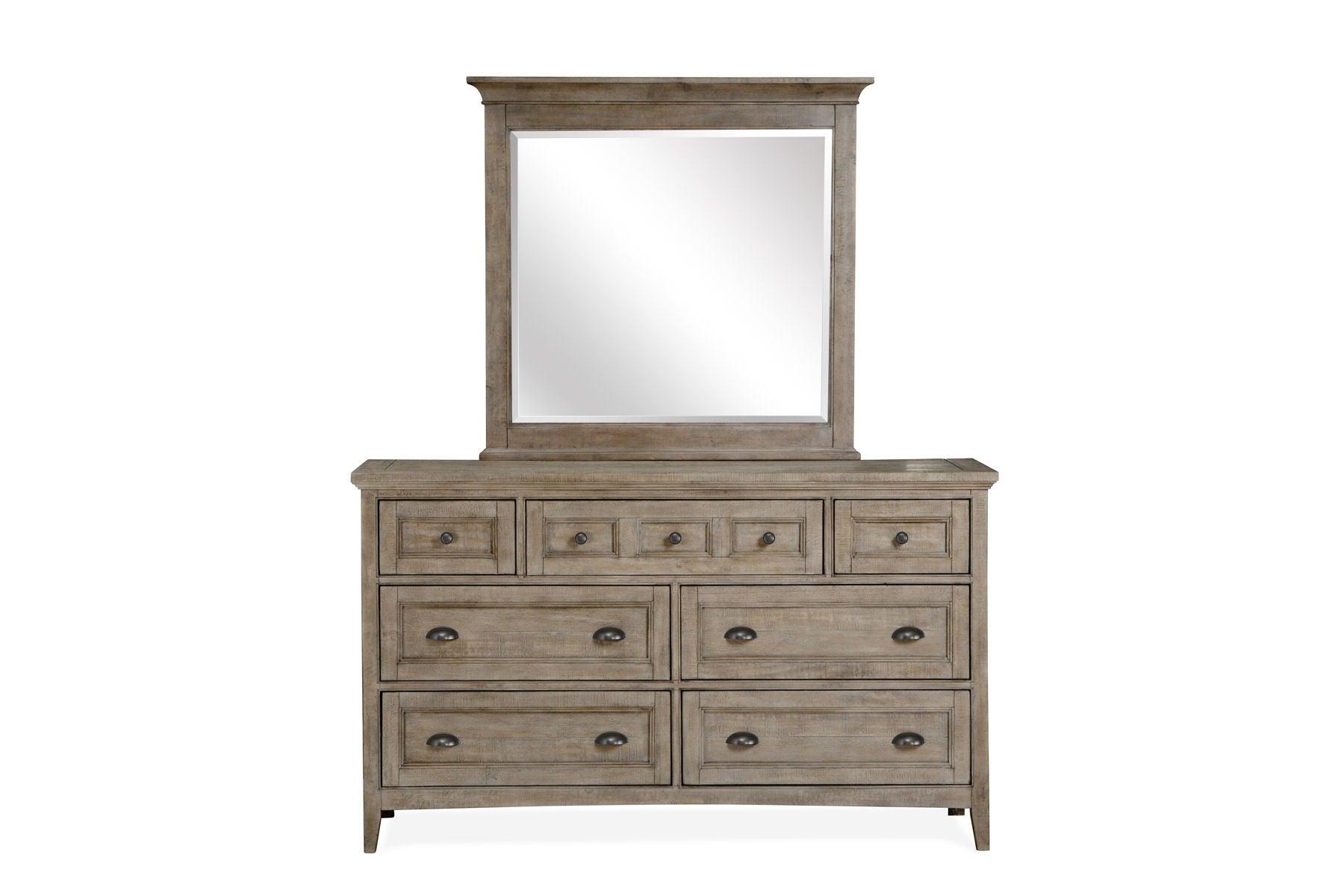 Magnussen Furniture - Paxton Place - Wood Landscape Mirror - Dove Tail Grey - 5th Avenue Furniture