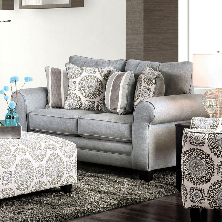 Furniture of America - Misty - Loveseat - Blue Gray - 5th Avenue Furniture