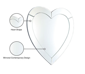 Meridian Furniture - Heart - Mirror - 5th Avenue Furniture