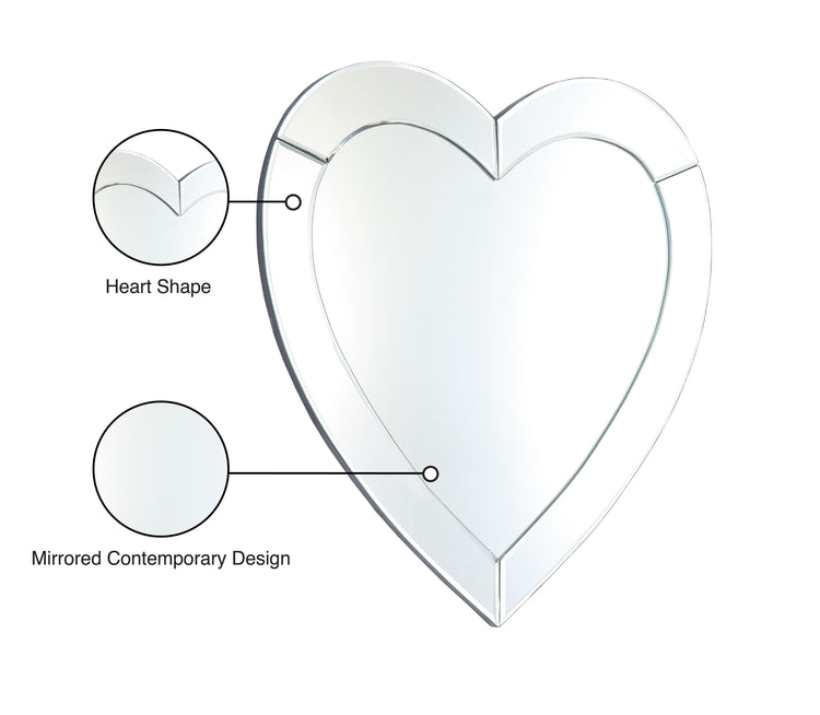 Meridian Furniture - Heart - Mirror - 5th Avenue Furniture