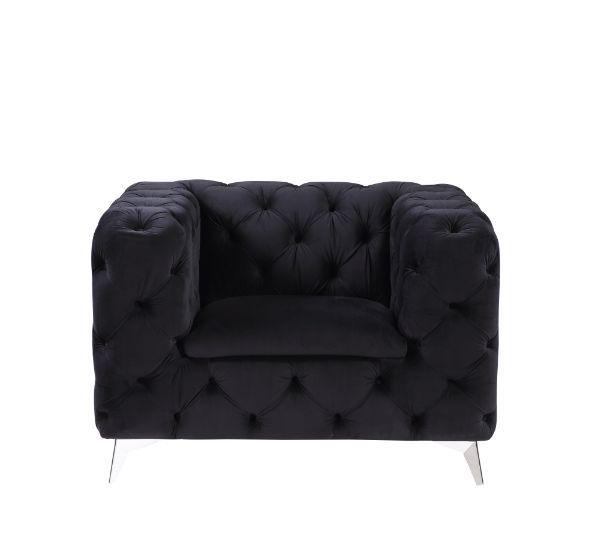 ACME - Phifina - Chair - Black Velvet - 5th Avenue Furniture