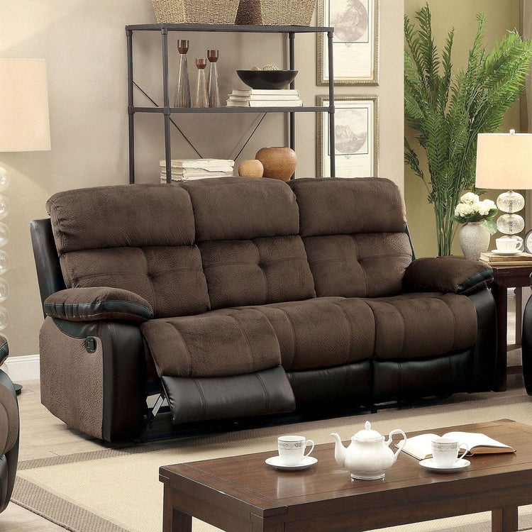 Furniture of America - Hadley - Sofa - Brown / Black - 5th Avenue Furniture