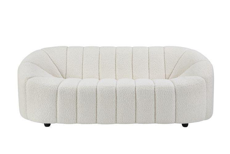 ACME - Osmash - Sofa - White Teddy Sherpa - 5th Avenue Furniture