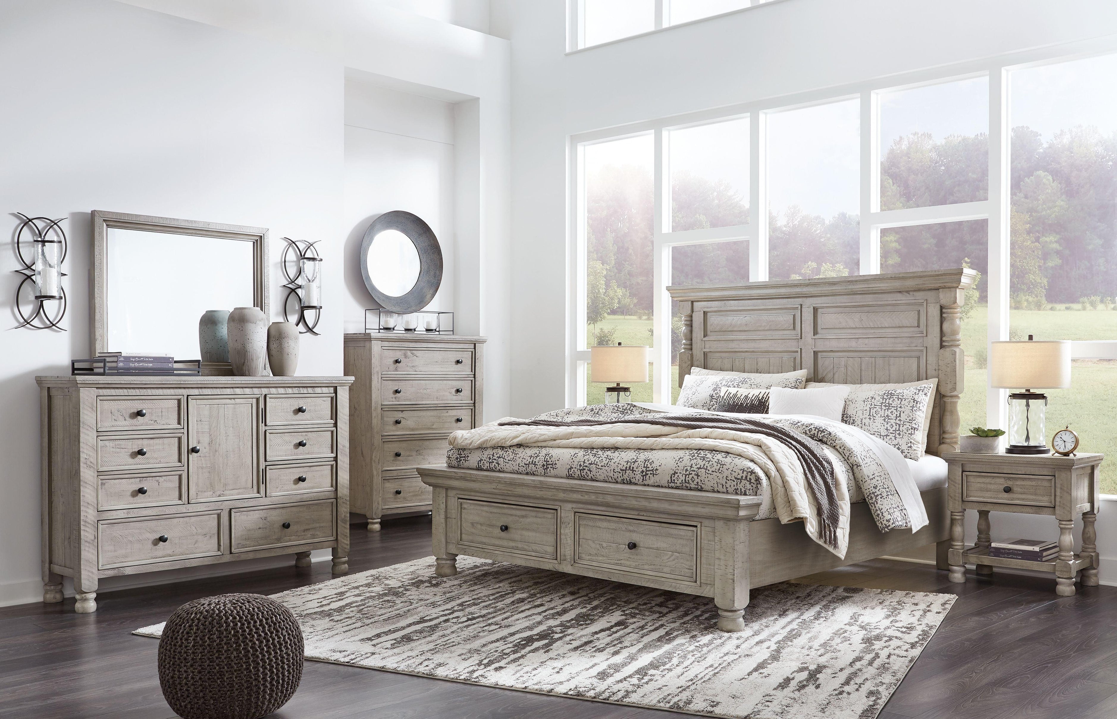 Millennium® by Ashley - Harrastone - Panel Storage Bed - 5th Avenue Furniture