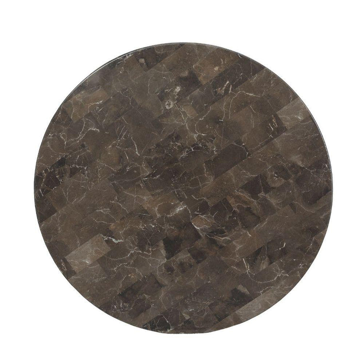 ACME - Burnett - Dining Table - Faux Marble & Dark Gray - 5th Avenue Furniture