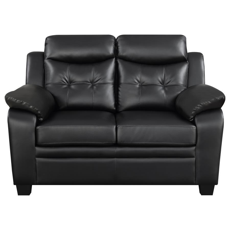 CoasterEveryday - Finley - Tufted Upholstered Loveseat - Black - 5th Avenue Furniture