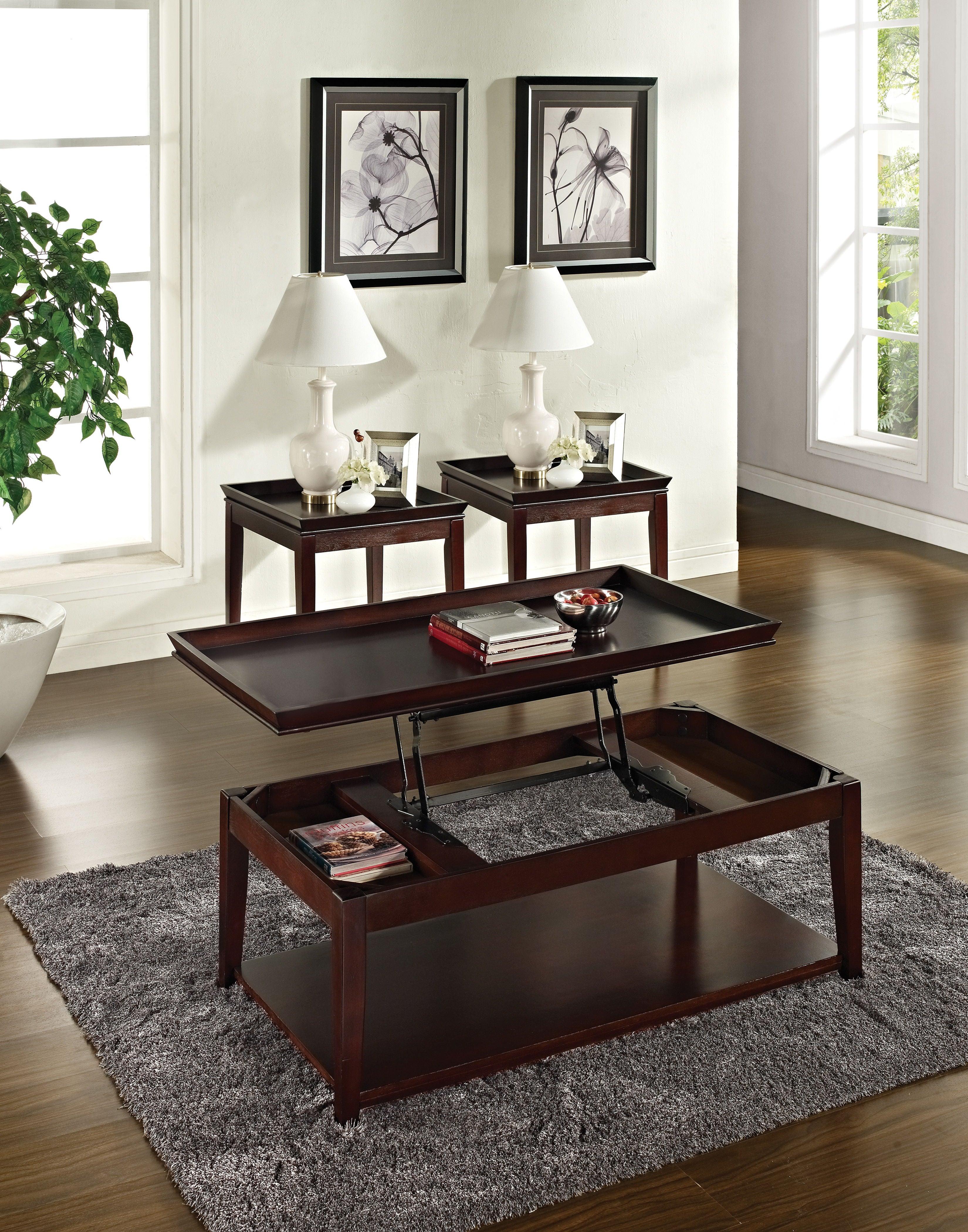 Steve Silver Furniture - Clemson - 3 Piece Table Set - Brown - 5th Avenue Furniture