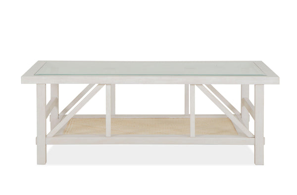 Magnussen Furniture - Ellison - Rectangular Cocktail Table - Antique White - 5th Avenue Furniture