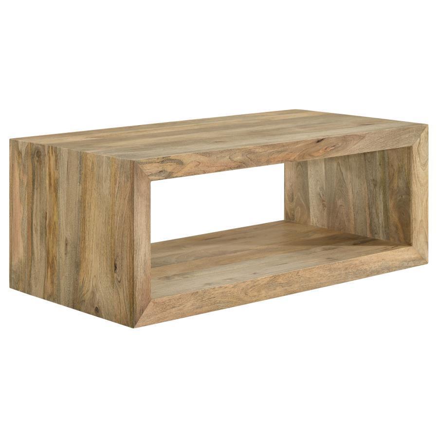 Coaster Fine Furniture - Benton - Rectangular Solid Wood Coffee Table - Natural - 5th Avenue Furniture