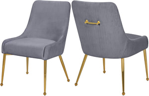 Meridian Furniture - Ace - Dining Chair with Gold Legs (Set of 2) - 5th Avenue Furniture