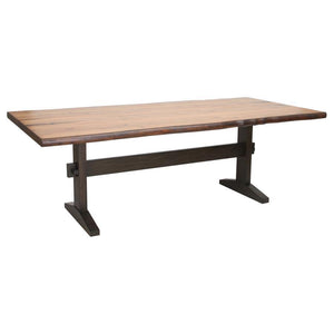 CoasterElevations - Bexley - Rectangular Live Edge Dining Set - Natural Honey And Espresso - 5th Avenue Furniture