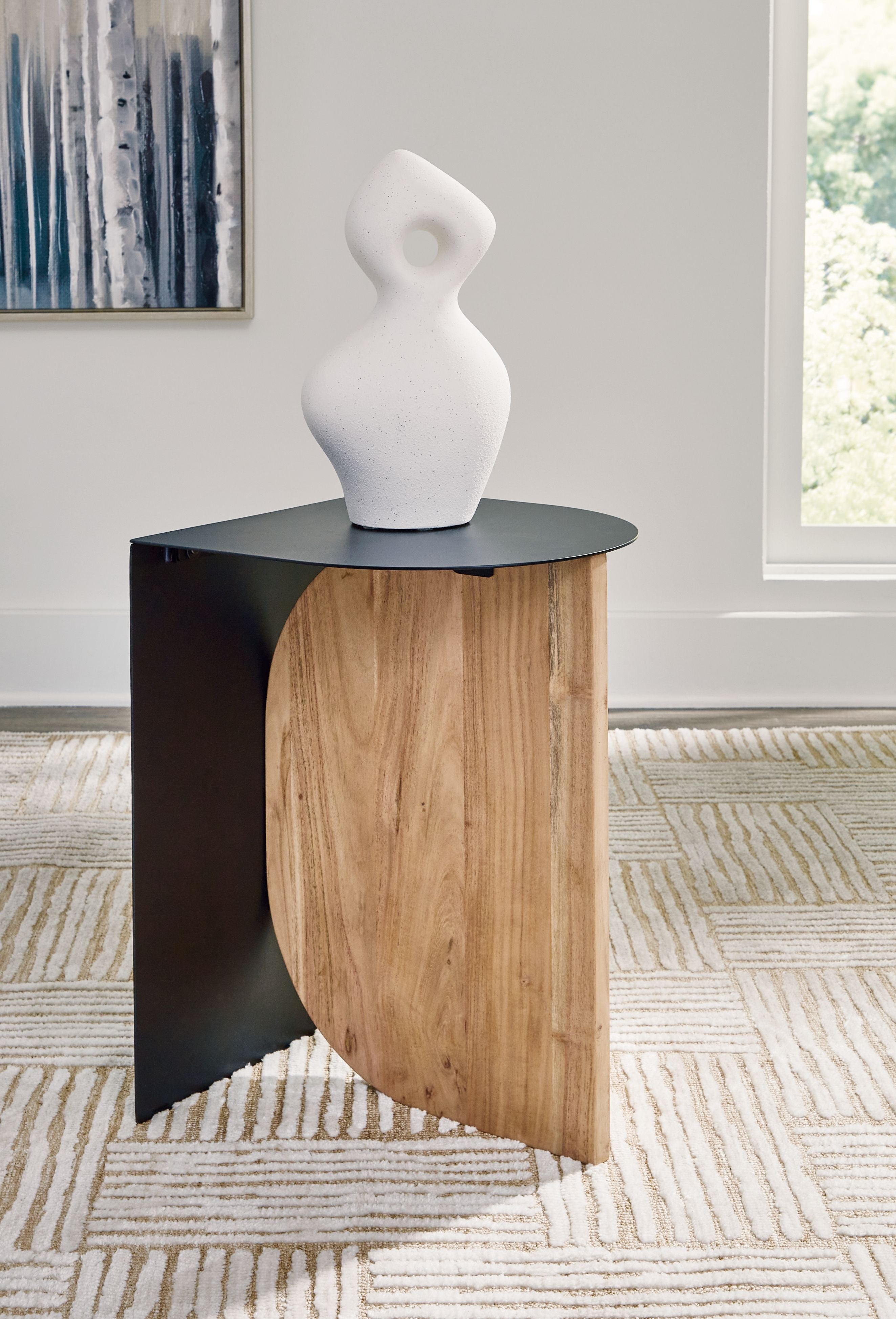 Ladgate - Black / Natural - Accent Table - 5th Avenue Furniture