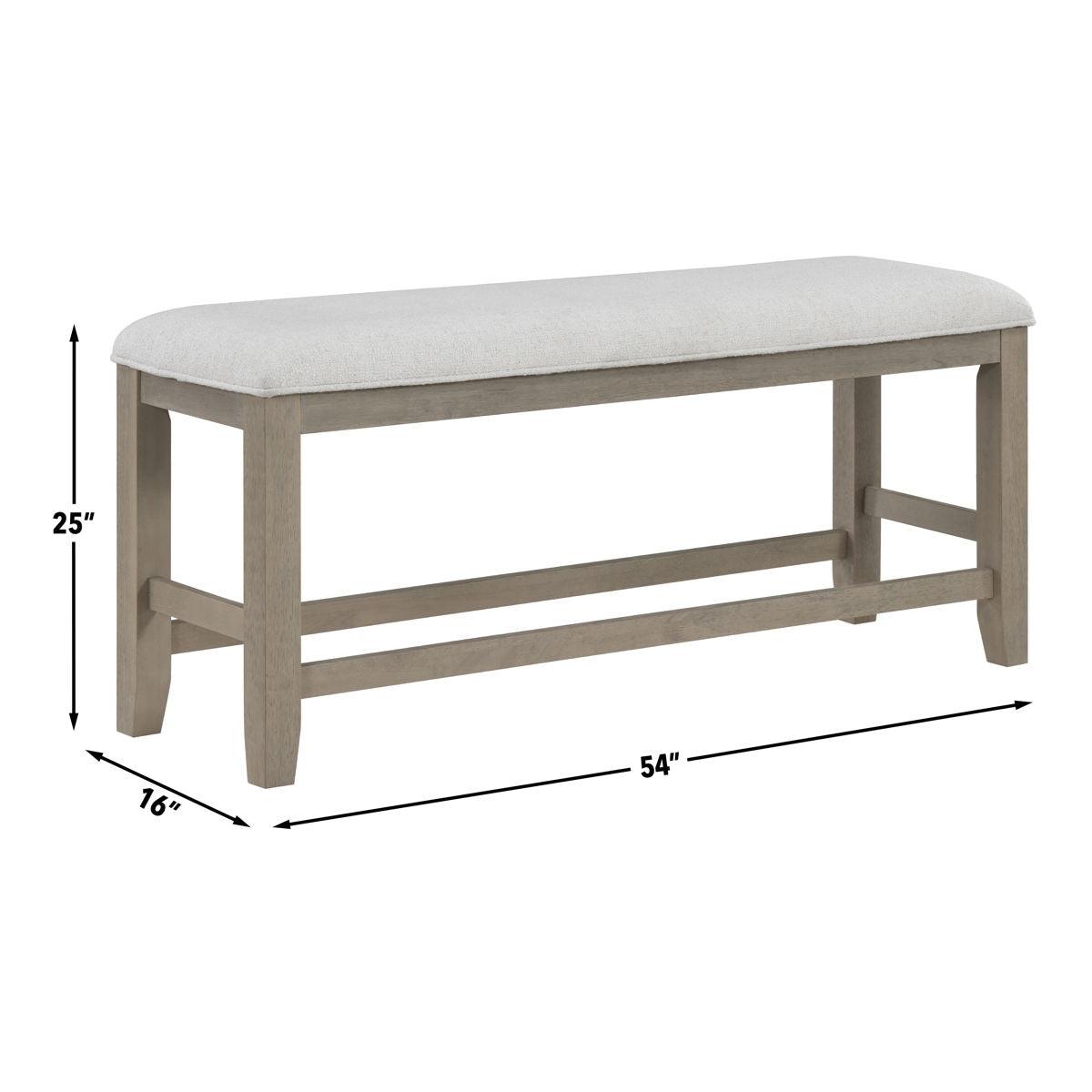 Steve Silver Furniture - Lily - Counter Bench - Gray - 5th Avenue Furniture