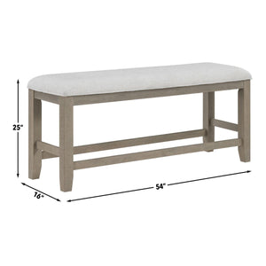 Steve Silver Furniture - Lily - Counter Bench - Gray - 5th Avenue Furniture