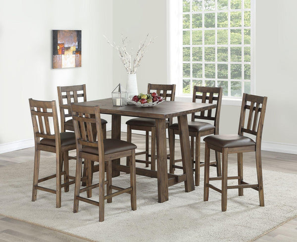 Steve Silver Furniture - Saranac - Counter Chair (Set of 2) - Dark Brown - 5th Avenue Furniture