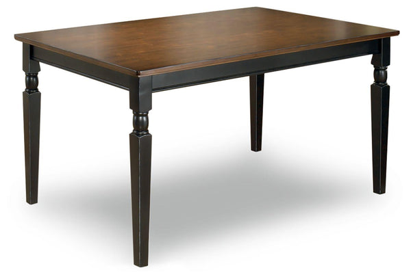 Signature Design by Ashley® - Owingsville - Black / Brown - Rectangular Dining Room Table - 5th Avenue Furniture