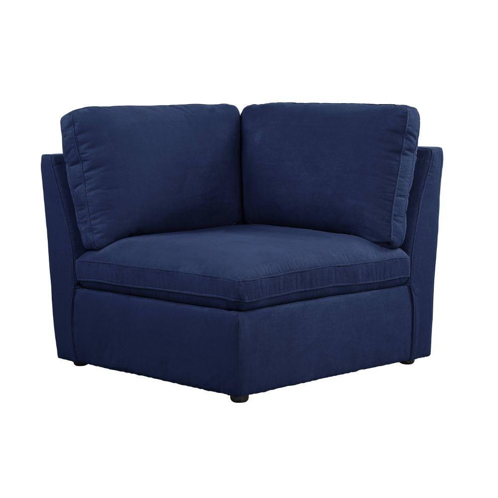 ACME - Crosby - Wedge - Blue Fabric - 5th Avenue Furniture