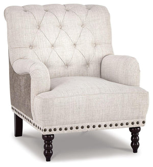Ashley Furniture - Tartonelle - Ivory / Taupe - Accent Chair - 5th Avenue Furniture