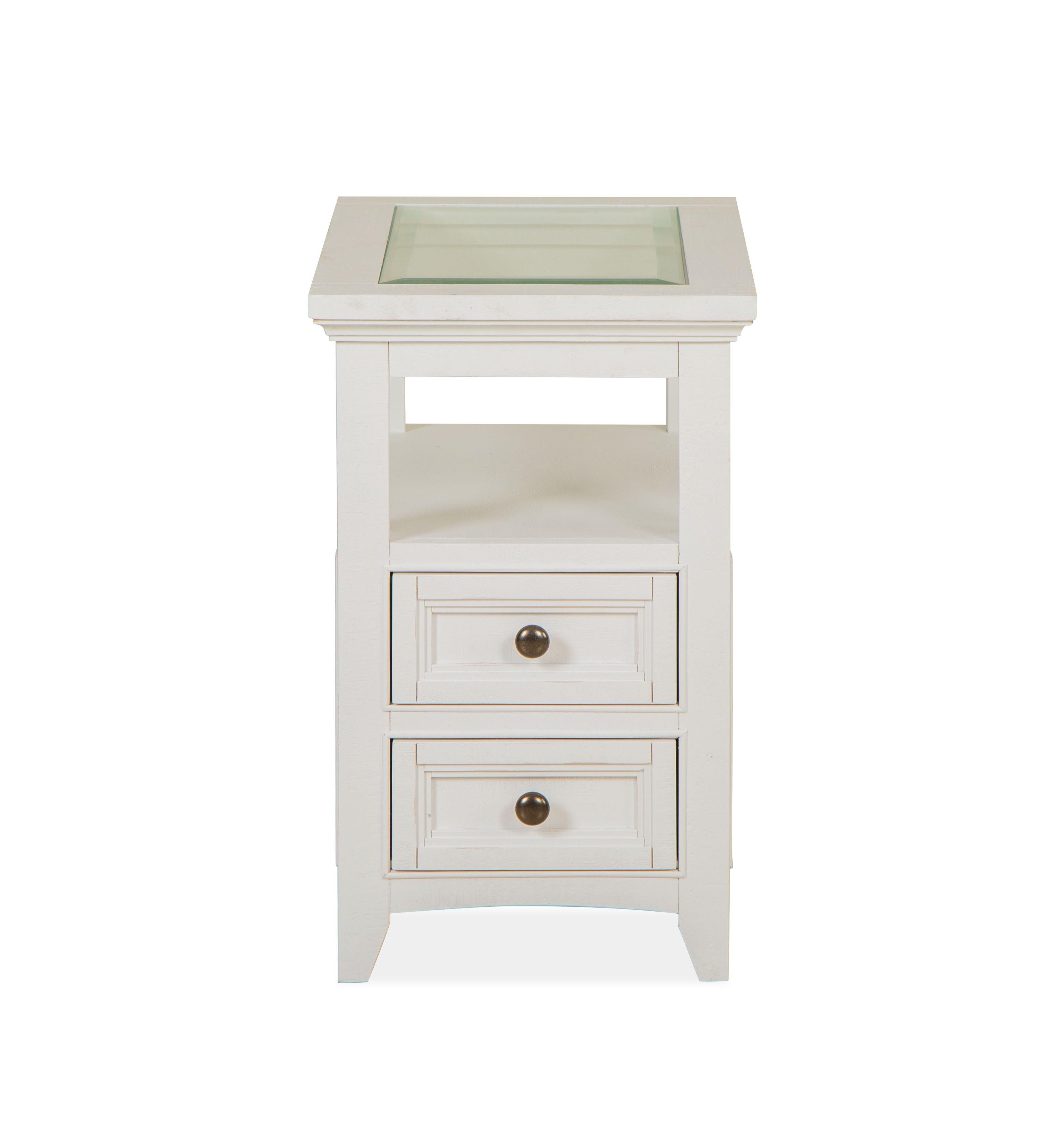 Magnussen Furniture - Heron Cove - Chairside End Table - Chalk White - 5th Avenue Furniture