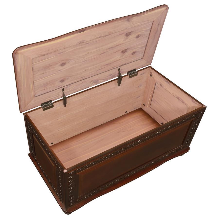 CoasterElevations - Finlay - Flip Open Storage Cedar Chest - Deep Tobacco - 5th Avenue Furniture