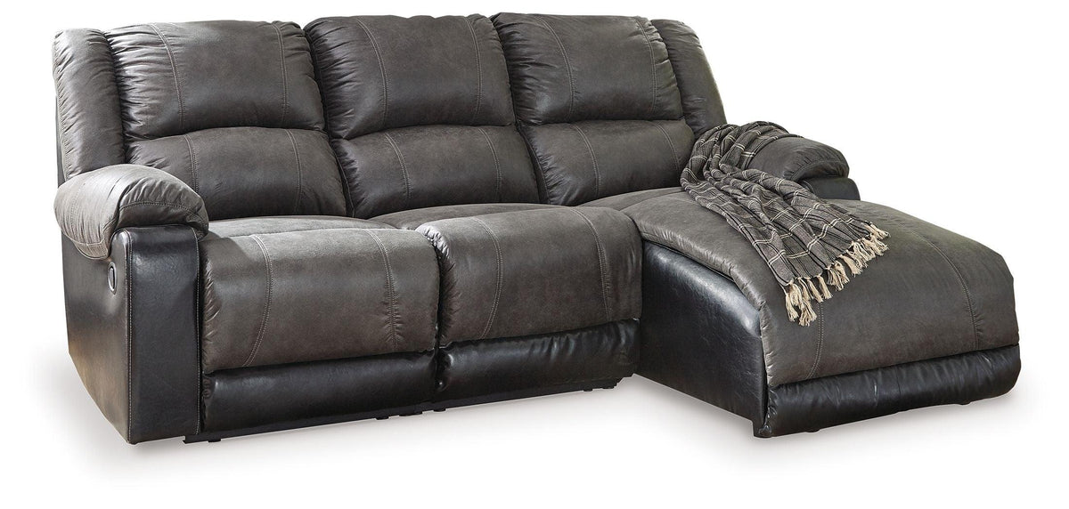 Signature Design by Ashley® - Nantahala - Reclining Sectional With Chaise - 5th Avenue Furniture
