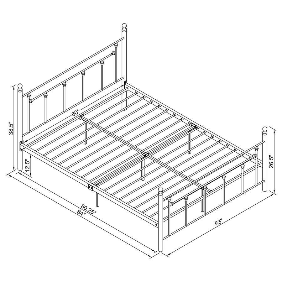 CoasterEveryday - Canon - Metal Slatted Headboard Platform Bed - 5th Avenue Furniture