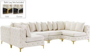 Meridian Furniture - Tremblay - Modular Sectional 6 Piece - Cream - Modern & Contemporary - 5th Avenue Furniture