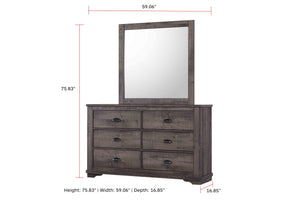 Crown Mark - Coralee - Dresser, Mirror - 5th Avenue Furniture