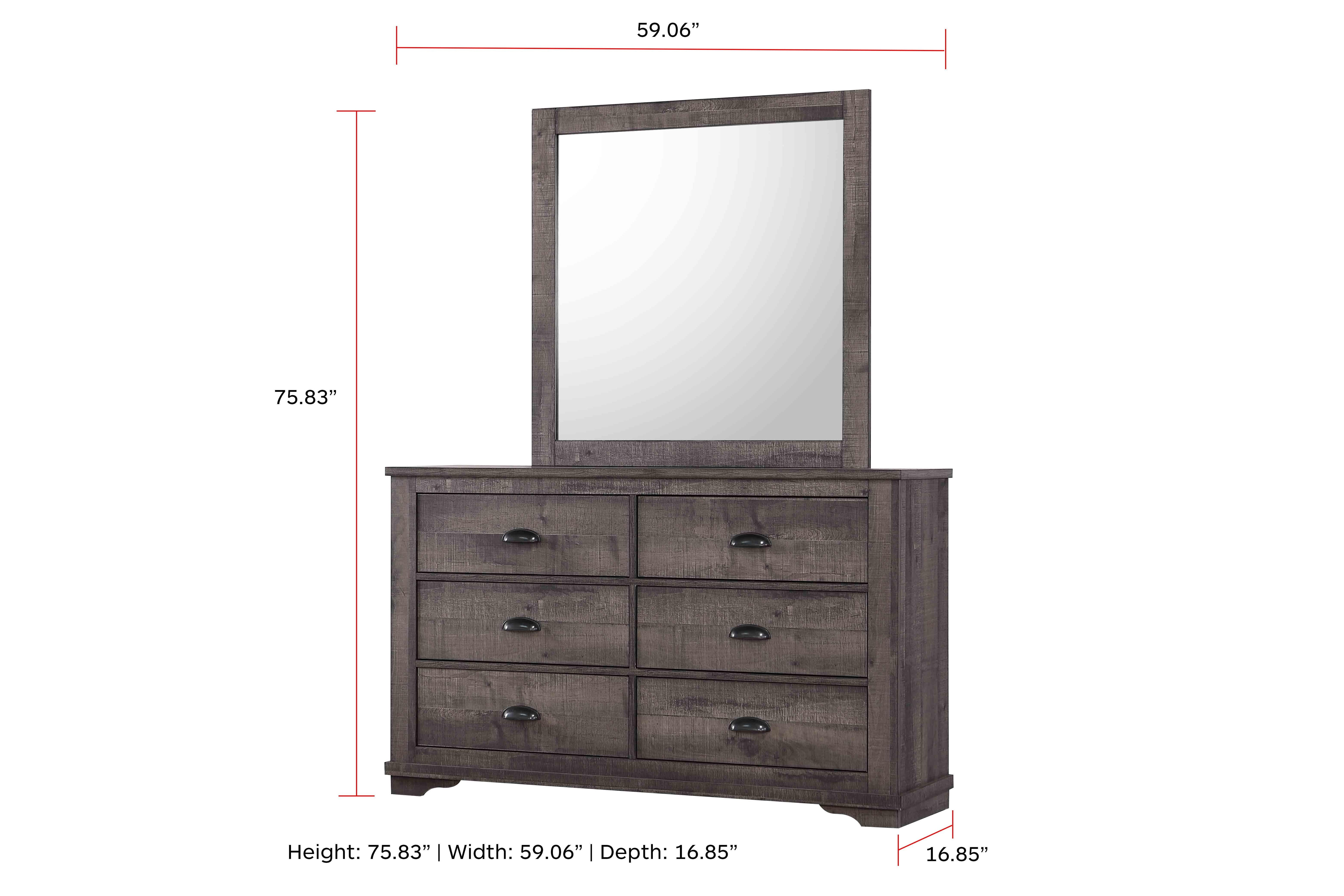 Crown Mark - Coralee - Dresser, Mirror - 5th Avenue Furniture