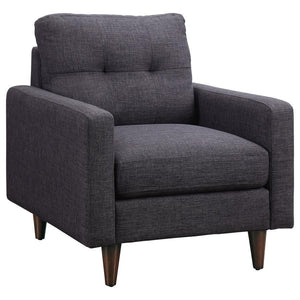 CoasterEveryday - Watsonville - Tufted Back Chair - Gray - 5th Avenue Furniture