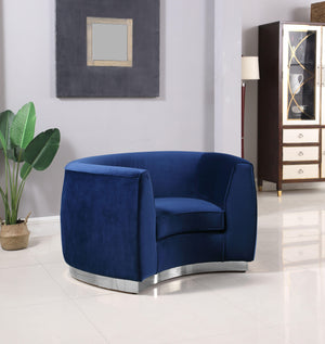 Meridian Furniture - Julian - Chair with Chrome Base - 5th Avenue Furniture