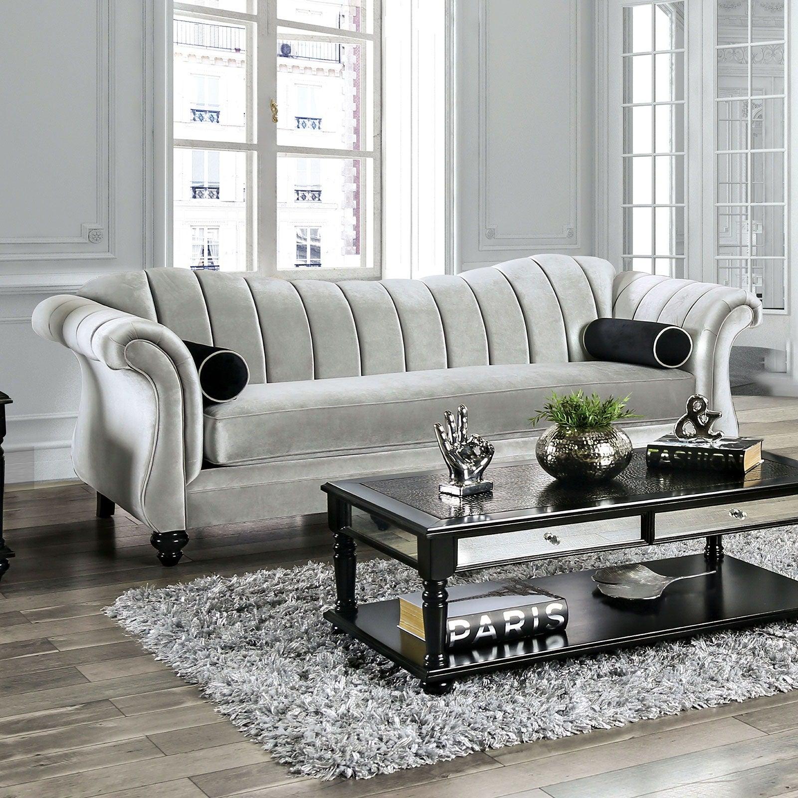 Furniture of America - Marvin - Sofa - Pewter - 5th Avenue Furniture