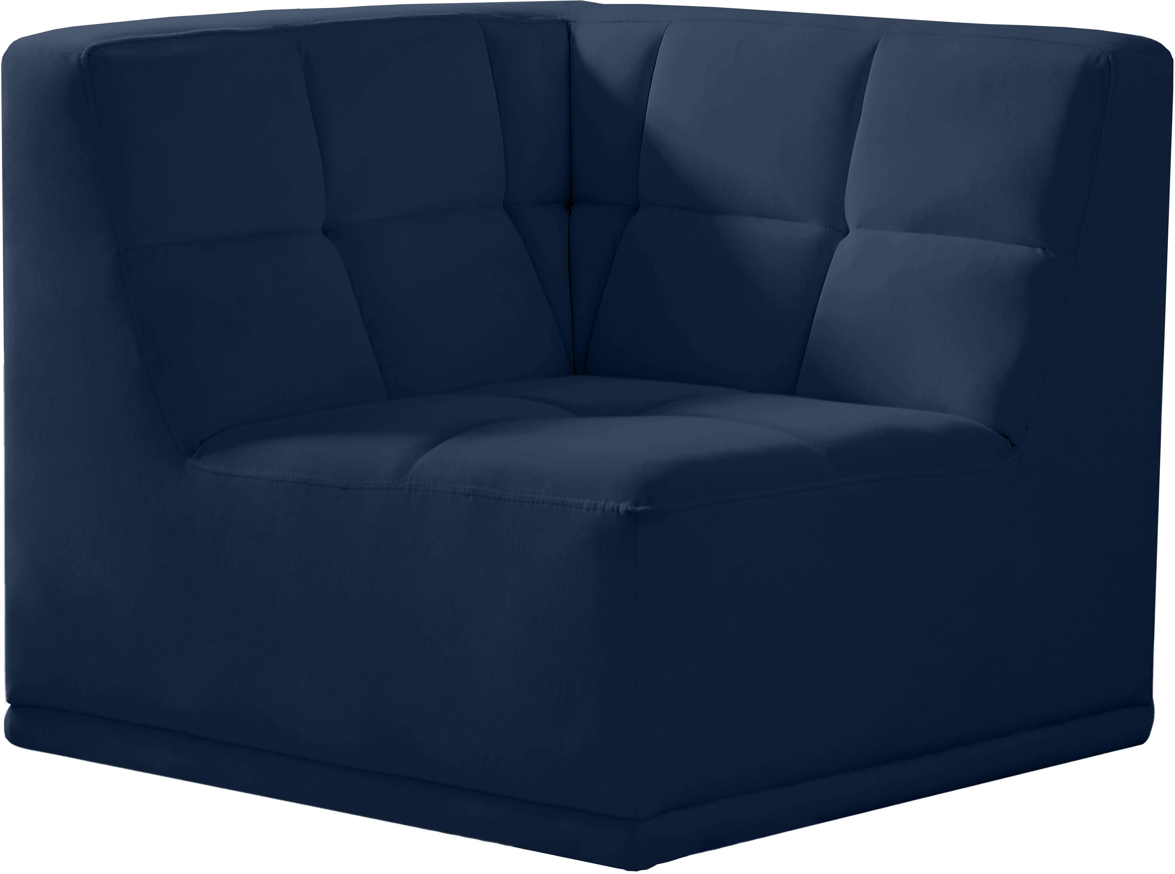 Meridian Furniture - Relax - Corner Chair - Navy - 5th Avenue Furniture