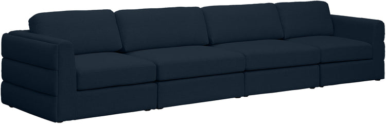 Meridian Furniture - Beckham - Modular Sofa 4 Seats - Navy - 5th Avenue Furniture