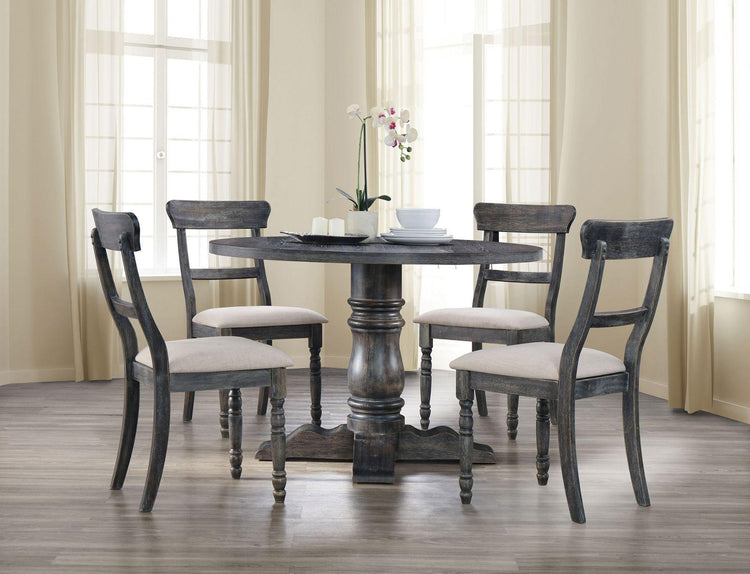 ACME - Leventis - Dining Table - Weathered Gray - 5th Avenue Furniture