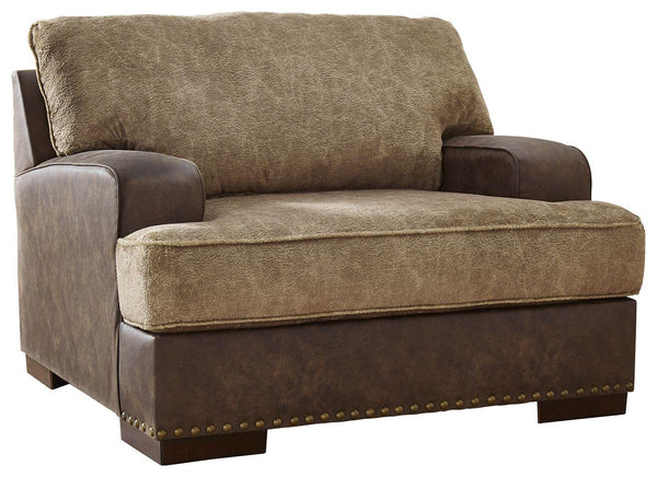 Signature Design by Ashley® - Alesbury - Chocolate - Chair And A Half - 5th Avenue Furniture