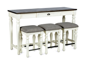 Steve Silver Furniture - Joanna - 4 Piece Bar Set - White - 5th Avenue Furniture