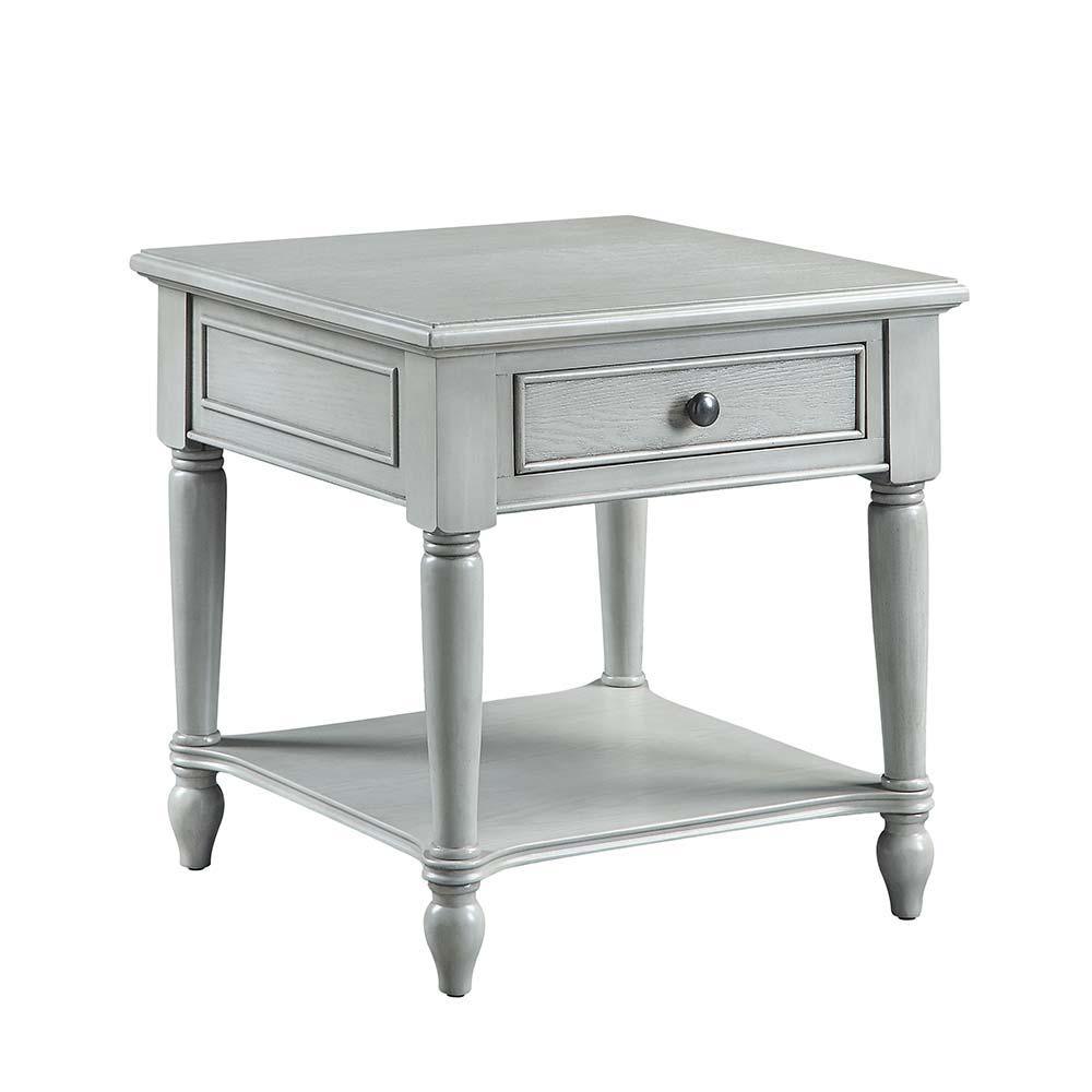 ACME - Ramiro - End Table - Rustic Gray Finish - 5th Avenue Furniture