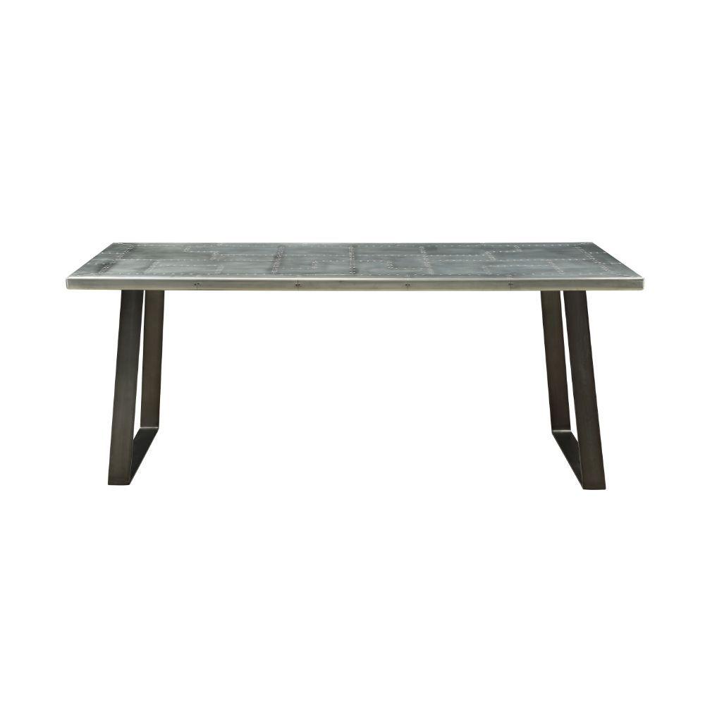 ACME - Kaylia - Dining Table - Aluminum & Gunmetal - 5th Avenue Furniture