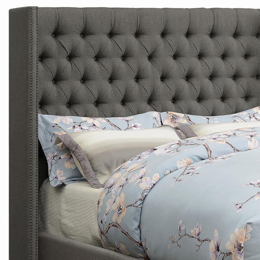 CoasterEssence - Bancroft - Demi-wing Upholstered Bed - 5th Avenue Furniture