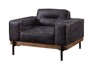 ACME - Silchester - Chair - Antique Ebony Top Grain Leather - 5th Avenue Furniture