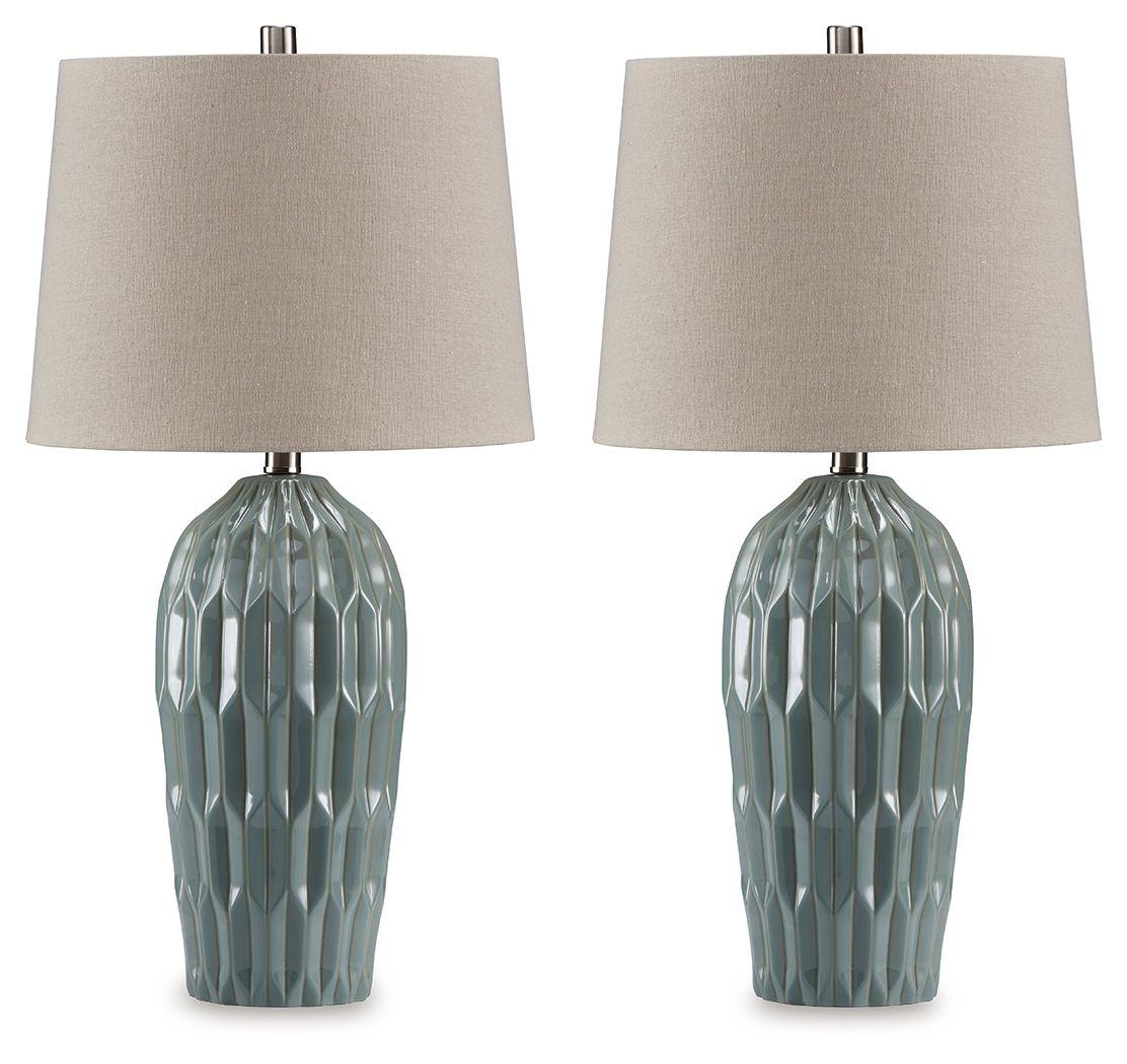 Signature Design by Ashley® - Hadbury - Ceramic Table Lamp (Set of 2) - 5th Avenue Furniture