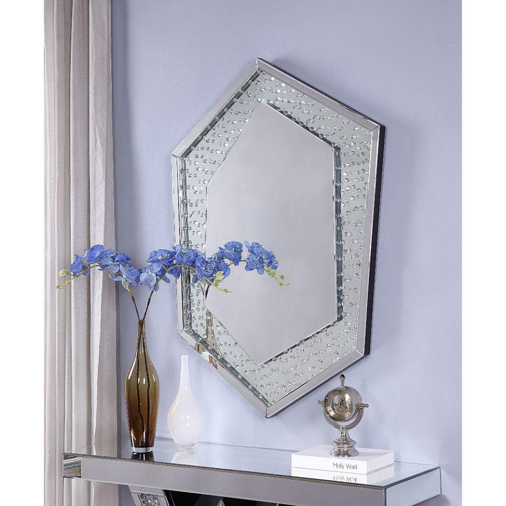 ACME - Nysa - Wall Decor - Mirrored & Faux Crystals - 5th Avenue Furniture