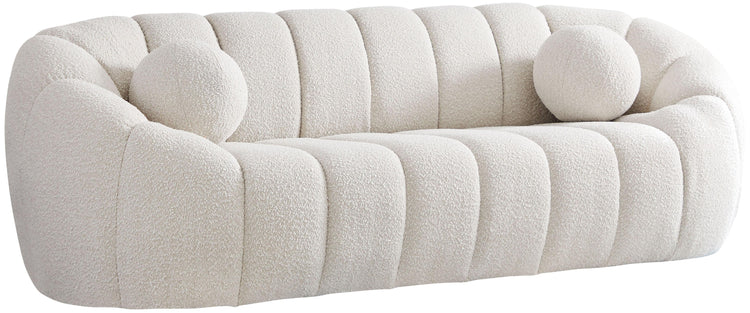 Meridian Furniture - Elijah - Sofa - Cream - 5th Avenue Furniture