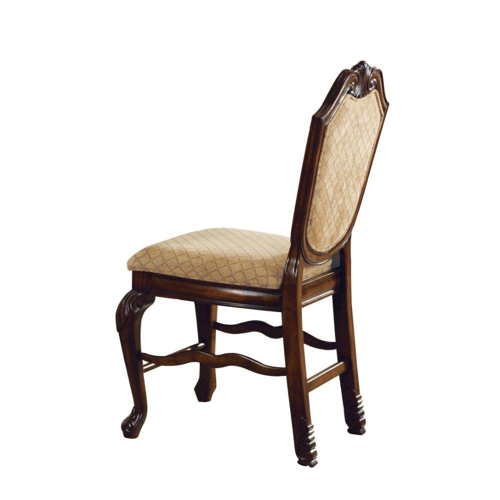 ACME - Chateau De Ville - Counter Height Chair (Set of 2) - Fabric & Espresso - 5th Avenue Furniture