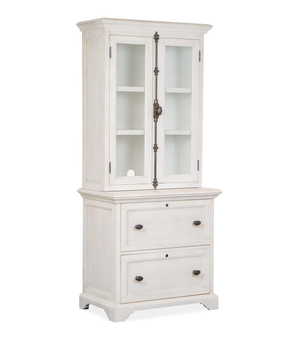 Magnussen Furniture - Bronwyn - Lateral File With Hutch - Alabaster - 5th Avenue Furniture
