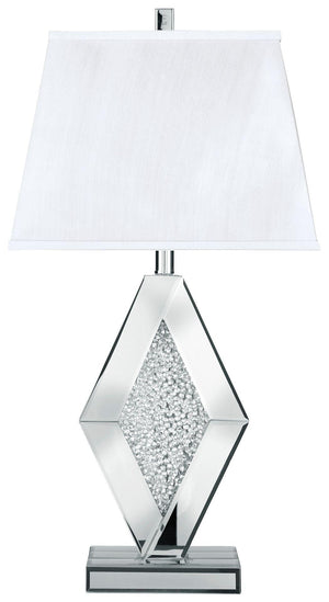 Ashley Furniture - Prunella - Silver Finish - Mirror Table Lamp - 5th Avenue Furniture